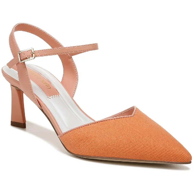 Franco Sarto Womens Trina Padded Insole Pump Ankle Strap Patchwork Shoe Aesthetic  