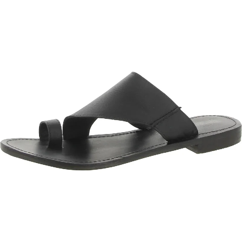 Free People Womens Saint Antoni Leather Slip On Slide Sandals Buckle -