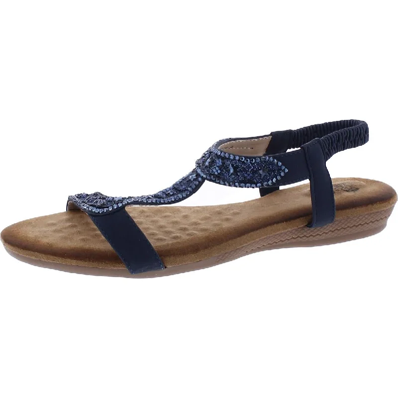 GC Shoes Womens Resa Cushioned Footbed Stretch Slingback Sandals Business Monk Strap Style GC Shoes Womens Resa Cushioned Footbed Stretch Slingback Sandals Business Monk Strap Style