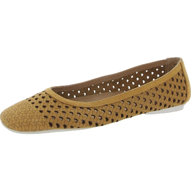 Gentle Souls by Kenneth Cole Womens Eugene Travel Leather Slip-On Ballet Flats Chunky Platform Sneaker Style  