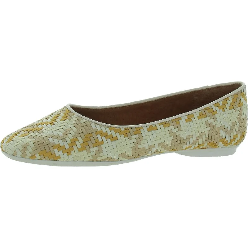 Gentle Souls by Kenneth Cole Womens Eugene Travel Woven Flat Ballet Flats Buckle -