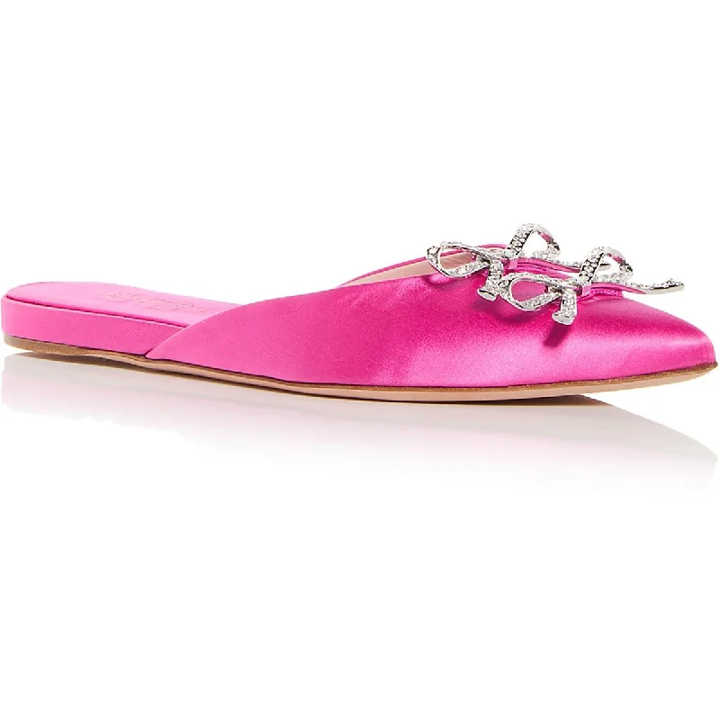 Giambattista Valli Womens POINTED TOE Satin Pointed toe Flat Shoes Blue Coast Loafer Aesthetic Giambattista Valli Womens POINTED TOE Satin Pointed toe Flat Shoes Blue Coast Loafer Aesthetic