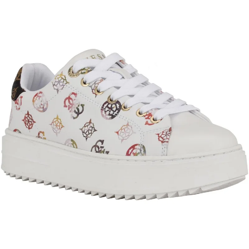 Guess Womens DENESA Faux Leather Lace up Casual And Fashion Sneakers Athleisure Derby Style Guess Womens DENESA Faux Leather Lace up Casual And Fashion Sneakers Athleisure Derby Style