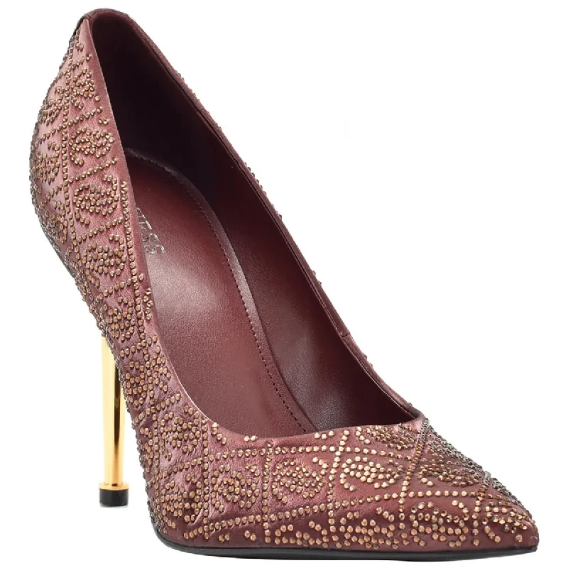 Guess Womens Sorenae 2 G Satin Pumps Minimalist Sneaker Style  