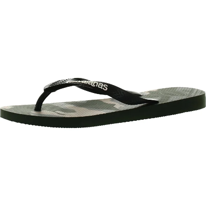Havaianas Mens Camo Slip On Flip-Flops Two - Tone Shoe Design  