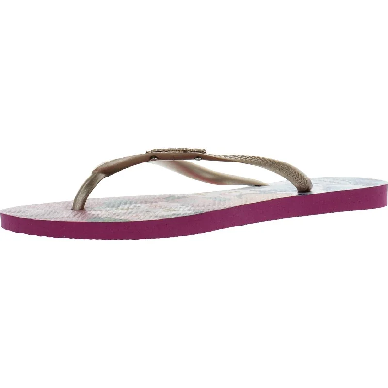 Havaianas Womens Flat Slip On Flip-Flops Minimalist Sneaker Style  
