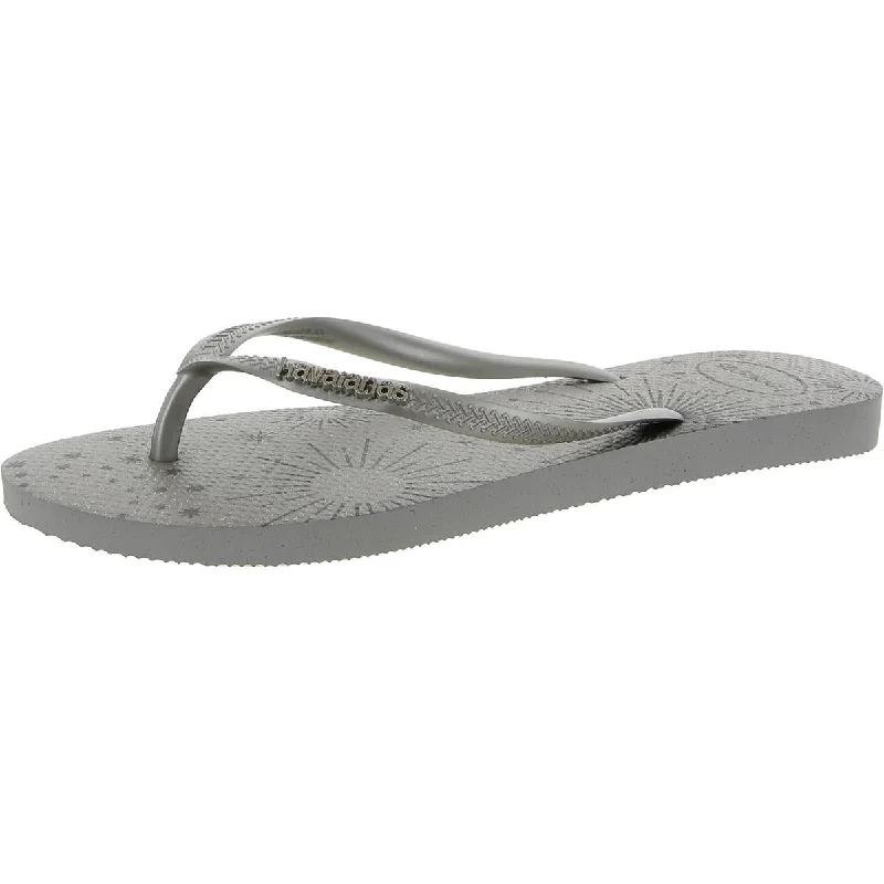 Havaianas Womens Slim Party Glitter Slip-On Flip-Flops Tech - Inspired Sneaker Look  