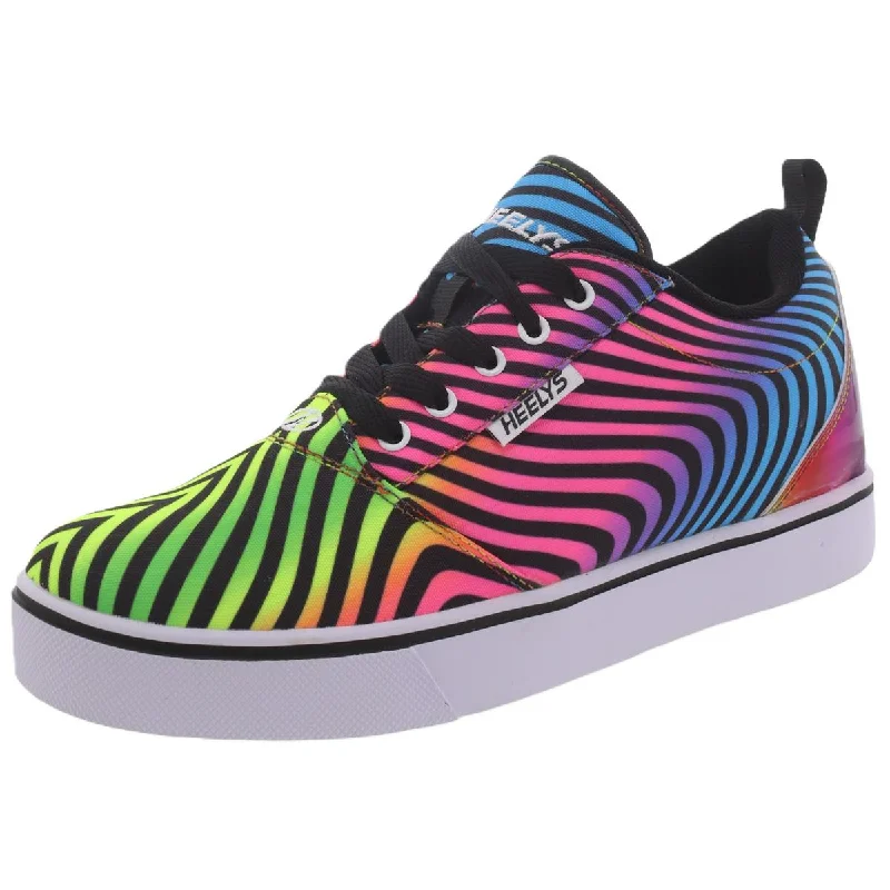 Heelys Womens Pro 20 Prints Canvas Lace-Up Skate Shoes Patchwork Shoe Aesthetic  