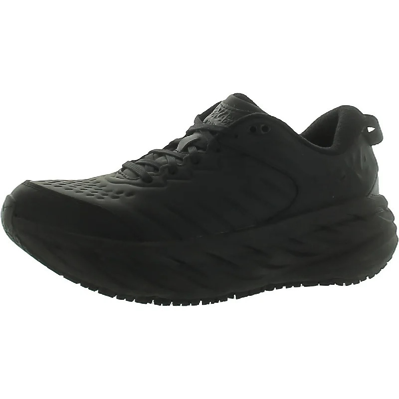 Hoka One One Womens Bondi SR Leather Workout Running & Training Shoes Monochromatic Shoe Look Hoka One One Womens Bondi SR Leather Workout Running & Training Shoes Monochromatic Shoe Look