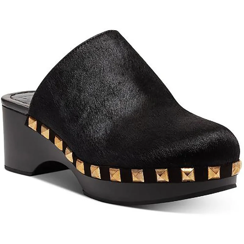 INC Womens Cianna Real Fr Fur Clogs Inflatable Shoe Look 