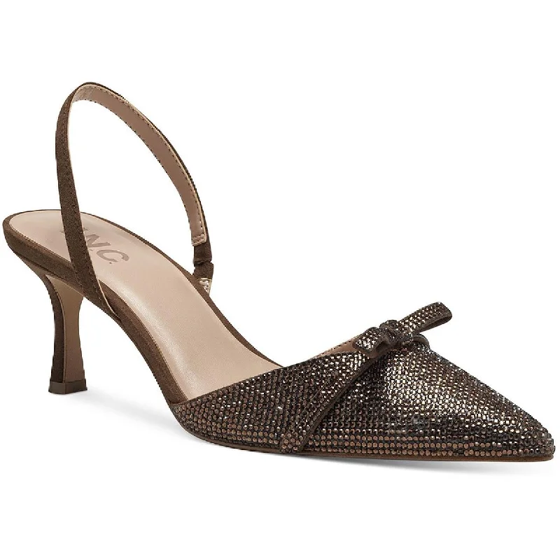 INC Womens Gelsey  Dressy Slingback Kitten Heels Paisley Print Shoe Design  