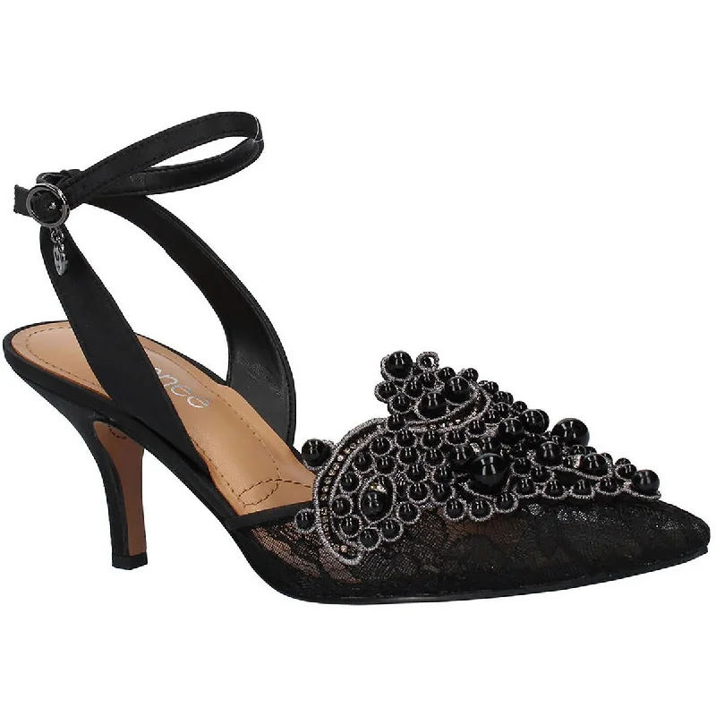 J. Renee Womens Desdemona Satin Embellished Slingback Heels Hemp - Material Shoe Style J. Renee Womens Desdemona Satin Embellished Slingback Heels Hemp - Material Shoe Style