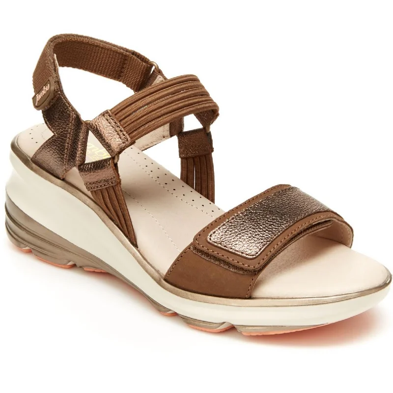Jambu Womens St Tropez Slingback Open Toe Wedge Sandals British Gentleman Oxford Style  