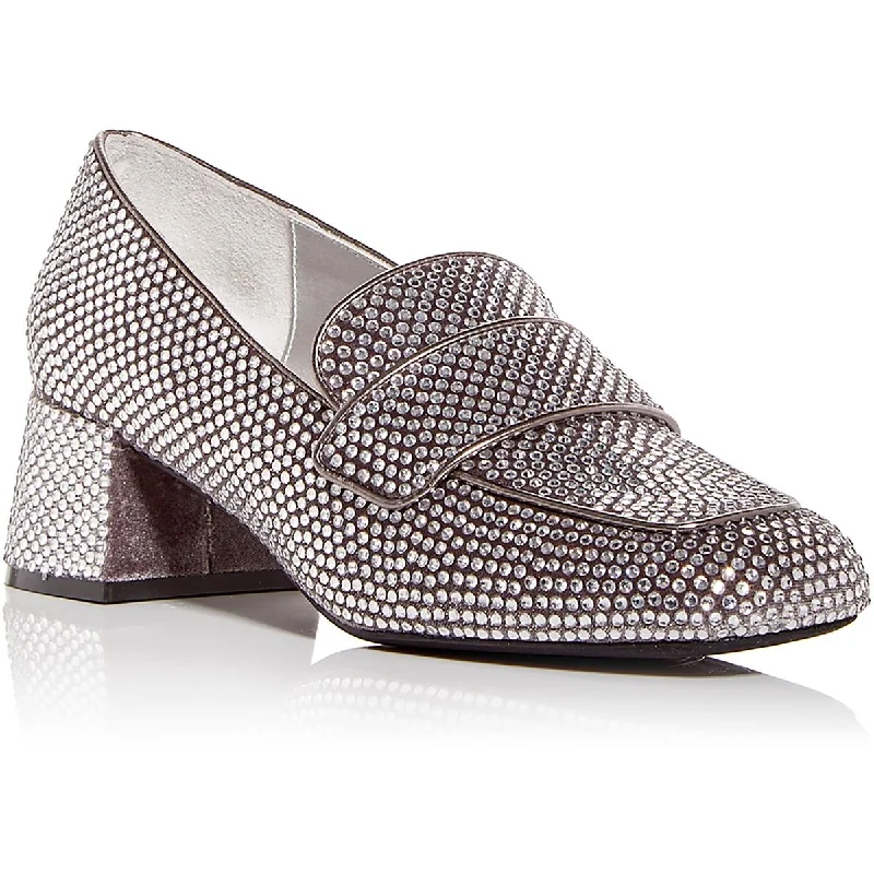 Jeffrey Campbell Womens RITZY Comfort Insole Shimmer Loafers Art Deco - Inspired Shoe Look  
