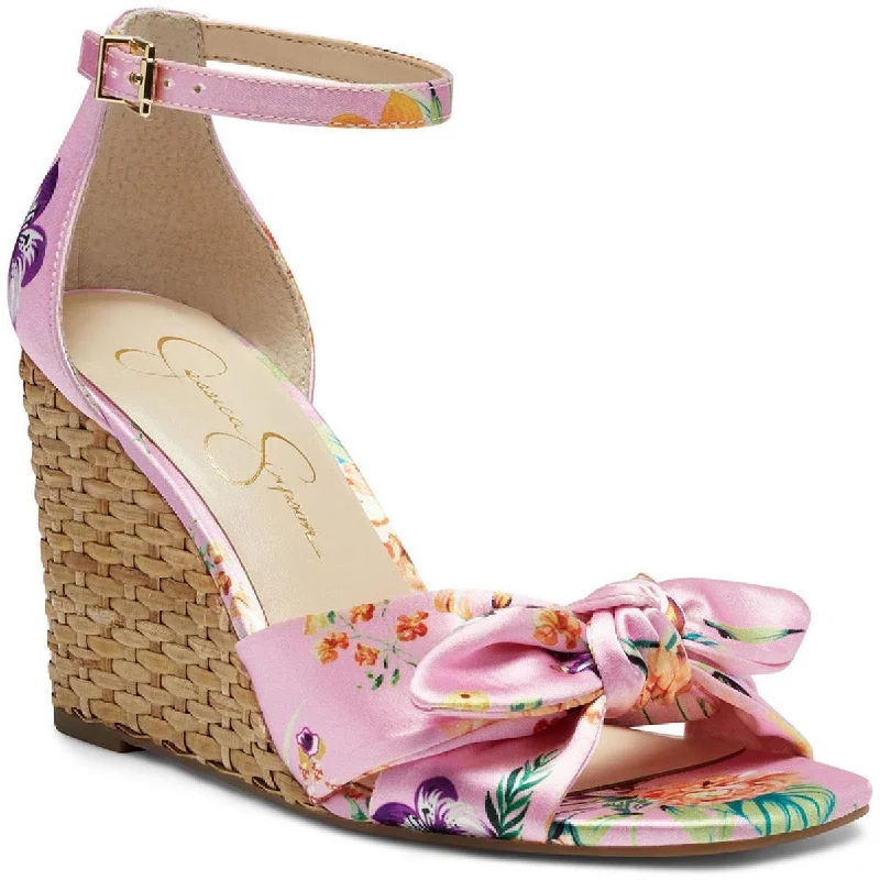 Jessica Simpson Womens Delirah Ankle Strap Wedge Sandals Inflatable Shoe Look 
