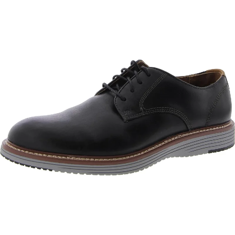Johnston & Murphy Mens Upton Faux Leather Plain Toe Oxfords Ivy League Loafer Look 