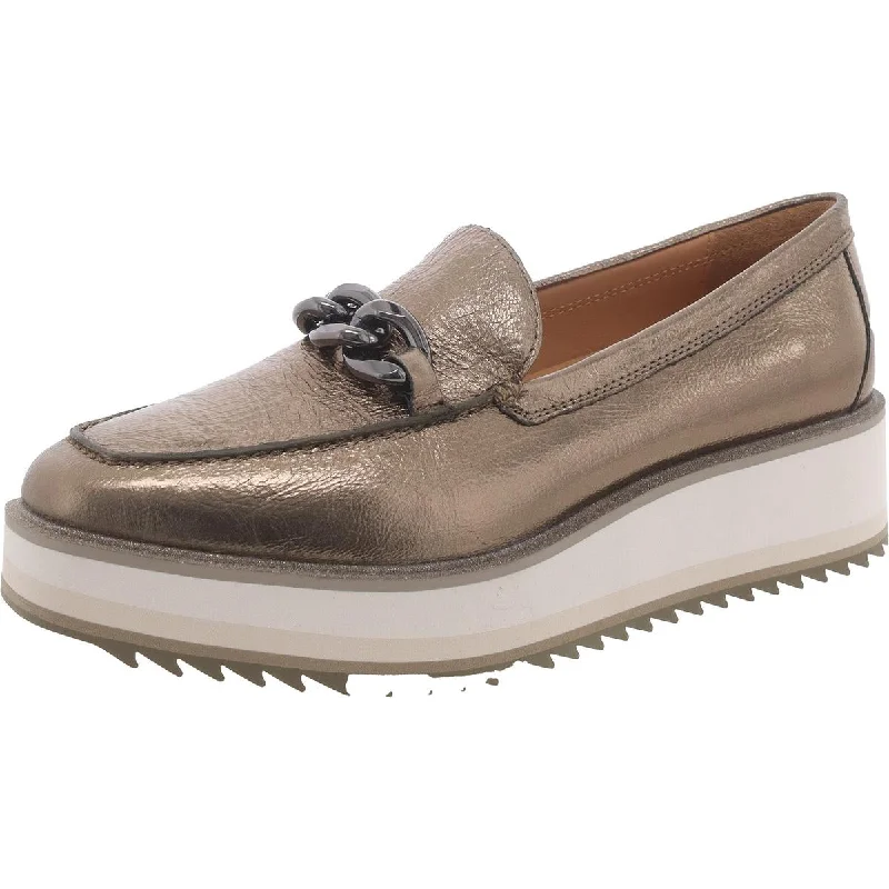 Johnston & Murphy Womens Gracelyn Leather Chain Loafers Tassel Driving Shoe Look 