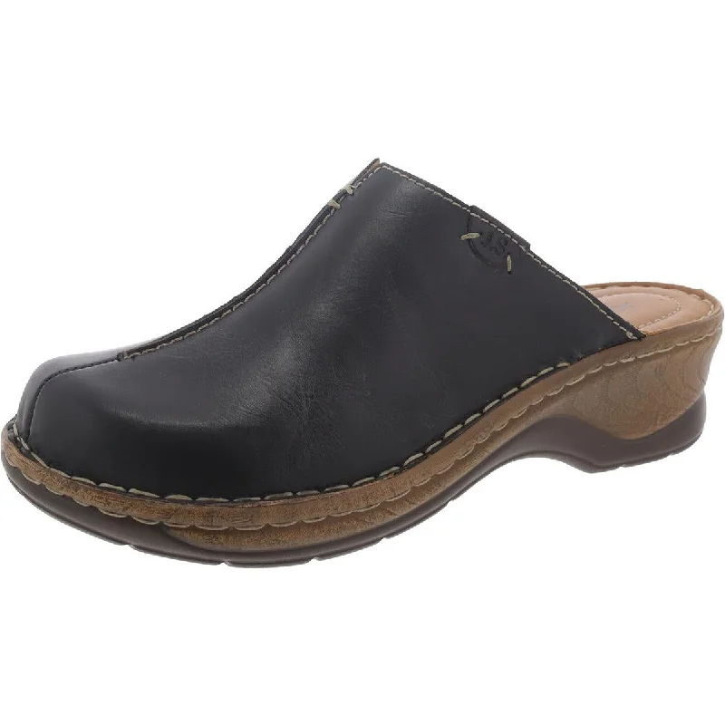 Josef Seibel Womens Catalonia 54 Leather Slip-On Mules Athleisure Derby Style  