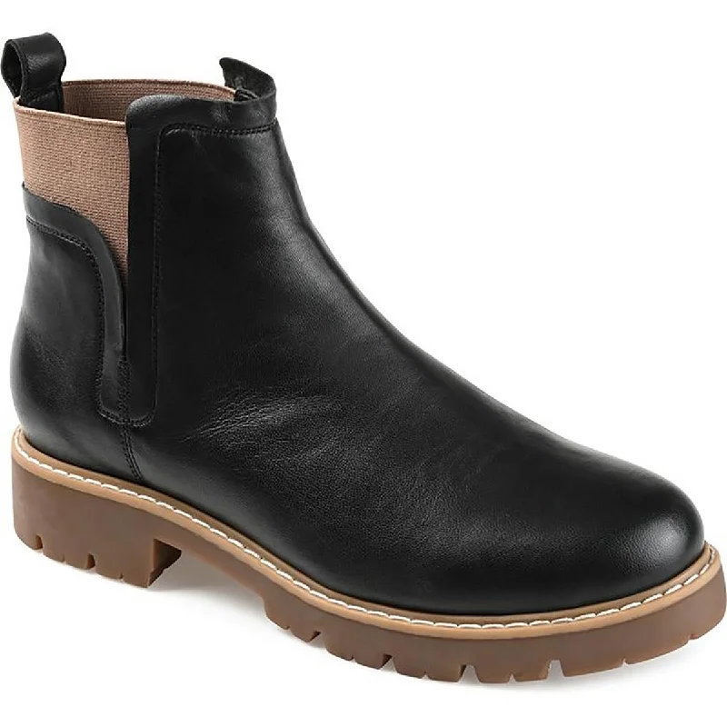 Journee Collection Mens Pull On Flat Chelsea Boots Upcycled Shoe Look  