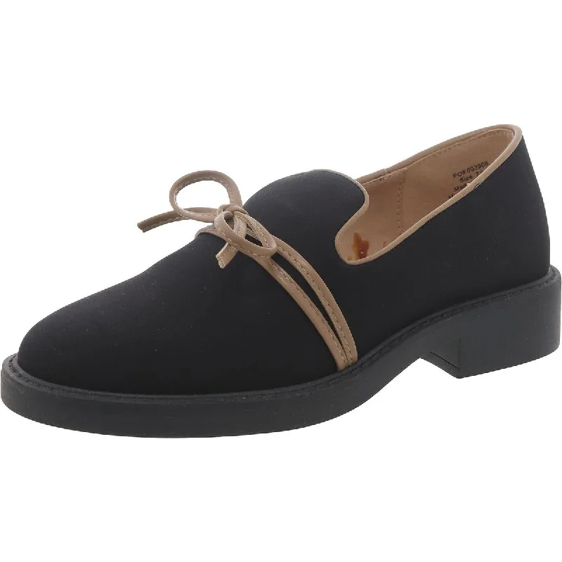 Journee Collection Womens Faux Leather Slip On Loafer Heels Ivy League Loafer Look 
