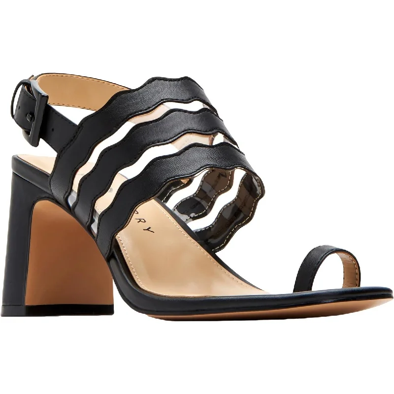 Katy Perry Womens The Sense Leather Toe Loop Heel Sandals Comfortable Derby Style  