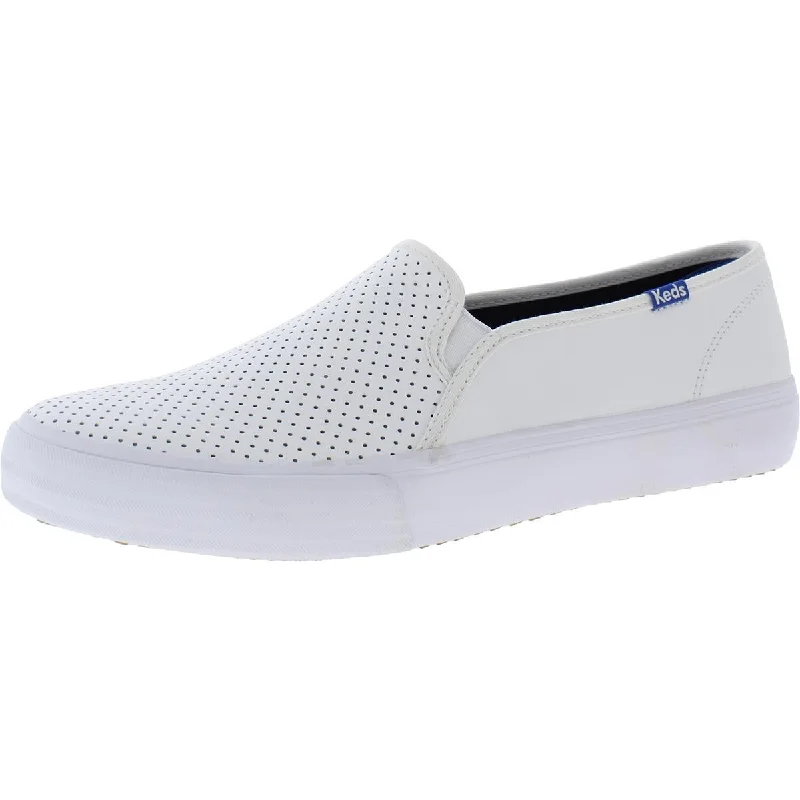 Keds Womens Leather Perforated Loafers Tailored Oxford Style 