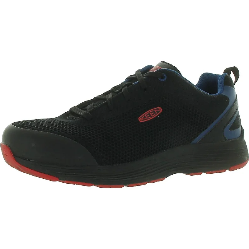 Keen Mens Sparta  Aluminum Toe Slip Resistant Work and Safety Shoes Comfortable Derby Style  