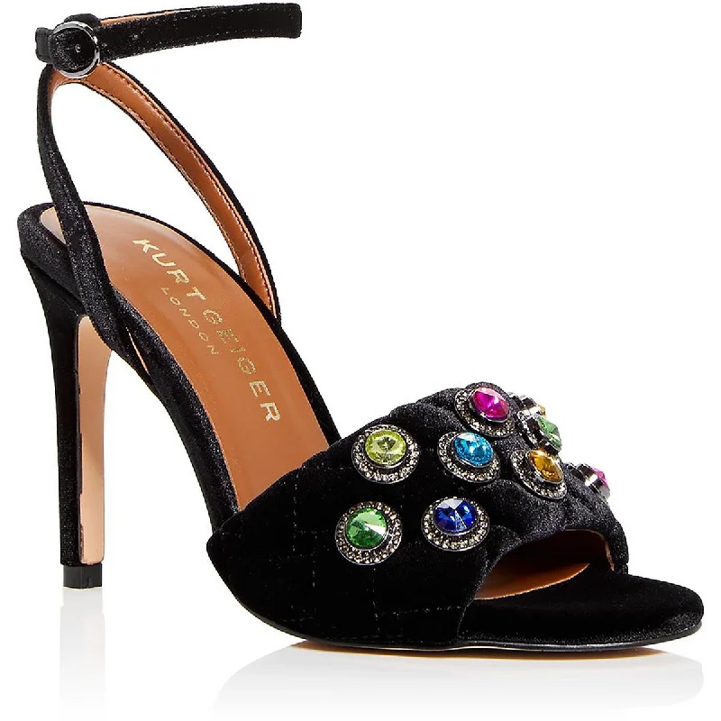 Kurt Geiger London Womens Octavia  Ankle Strap Dressy Heels Patchwork Shoe Aesthetic  