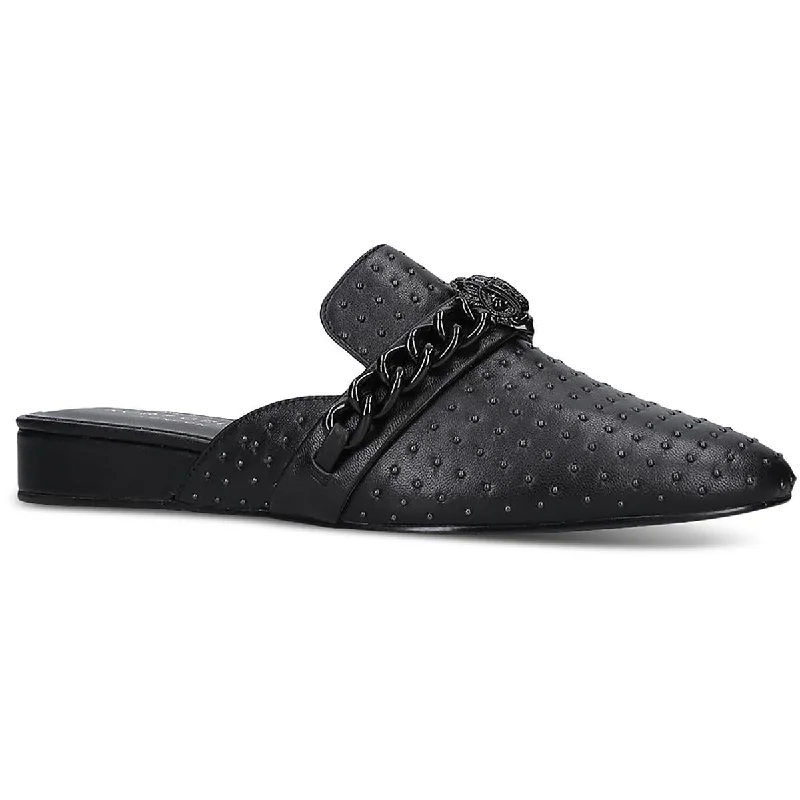 Kurt Geiger Womens Chelsea Mule Drench Slides Almond Toe Mules Ankle - High Military Boot Style  