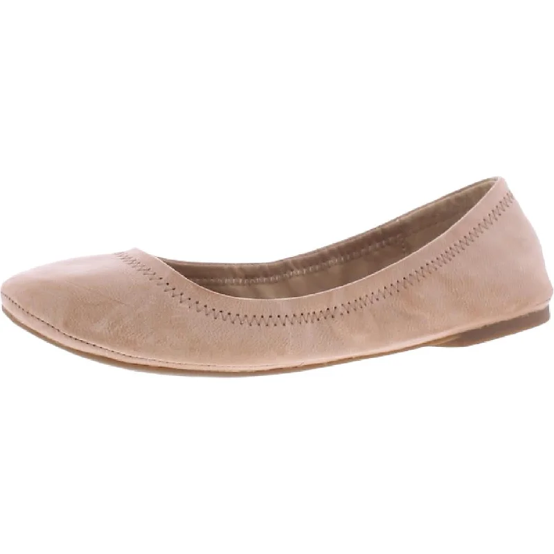 Lucky Brand Womens Emmie Leather Round Toe Ballet Flats Mod Oxford Design  