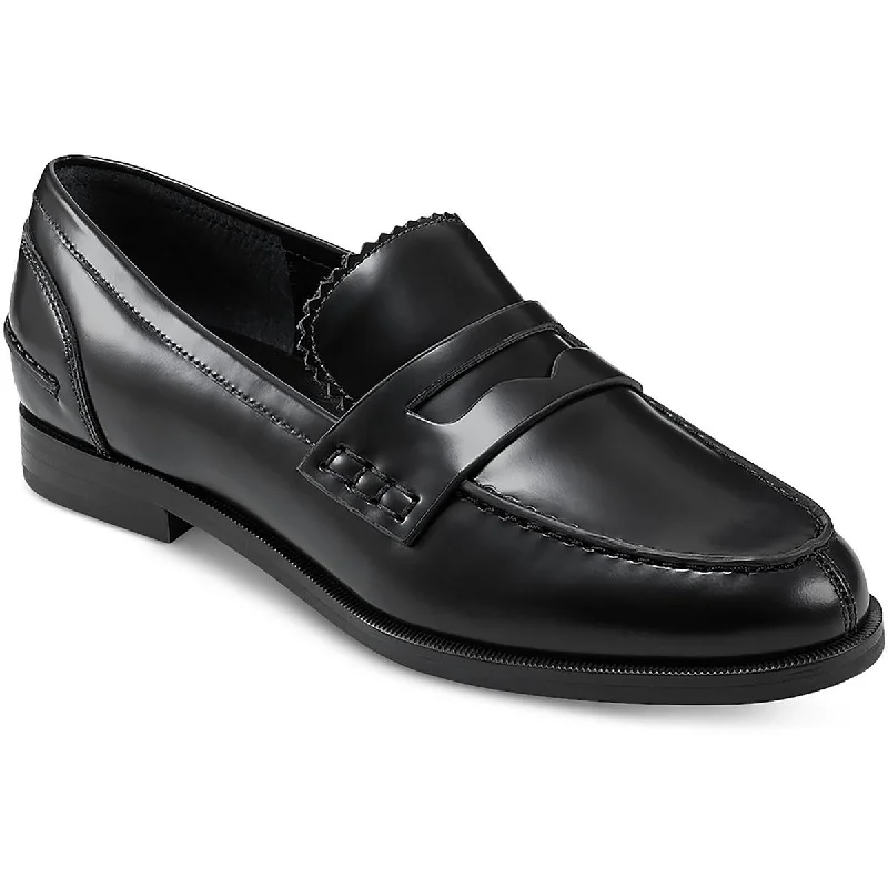 Marc Fisher LTD Womens  MILTON Leather Slip on Loafers Inflatable Shoe Look 