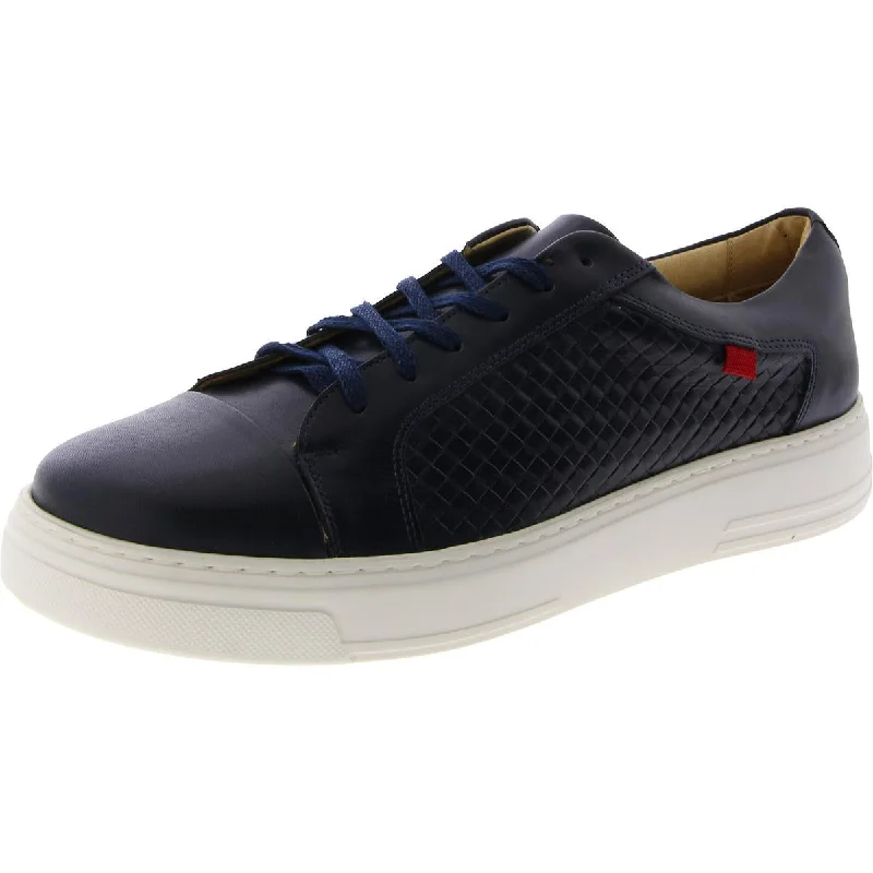 Marc Joseph Mens King Street Faux Leather Lace-Up Derby Shoes Buckle -