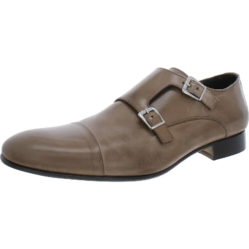 Massimo Matteo Mens Leather Double Strap Monk Shoes Combat - Inspired Military Boot Look Massimo Matteo Mens Leather Double Strap Monk Shoes Combat - Inspired Military Boot Look