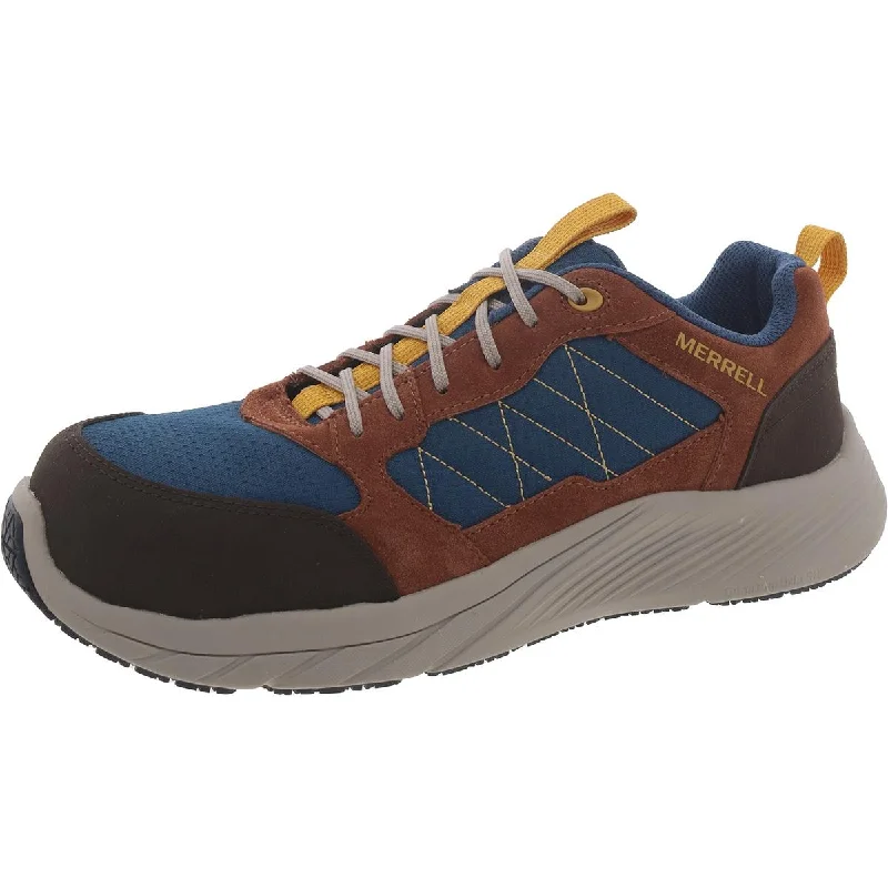 Merrell Mens Alpine Sneaker Leather Carbon Fiber Toe Work & Safety Shoes Tech - Inspired Sneaker Look  