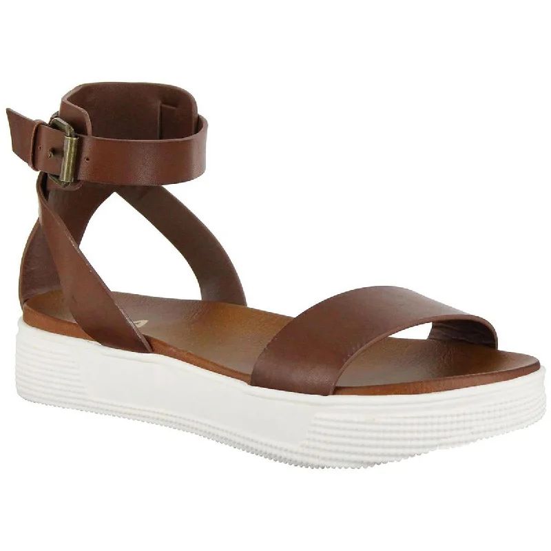 Mia Womens Ellen Ankle Strap Slip On Strappy Sandals Tailored Oxford Style 