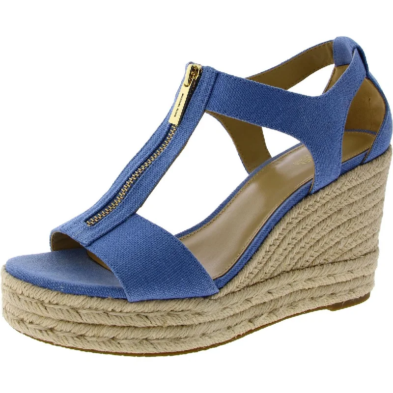 Michael Kors Womens Zipper Wedge Wedge Heels Hemp - Material Shoe Style  