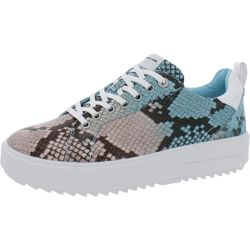 MICHAEL Michael Kors Womens Emmett Leather Lifestyle Casual and Fashion Sneakers Quilted Shoe Design  