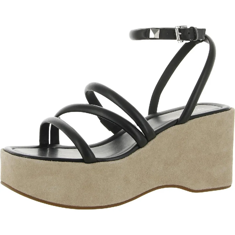 MICHAEL Michael Kors Womens Hazel Leather Strappy Wedge Sandals Tech - Inspired Sneaker Look MICHAEL Michael Kors Womens Hazel Leather Strappy Wedge Sandals Tech - Inspired Sneaker Look