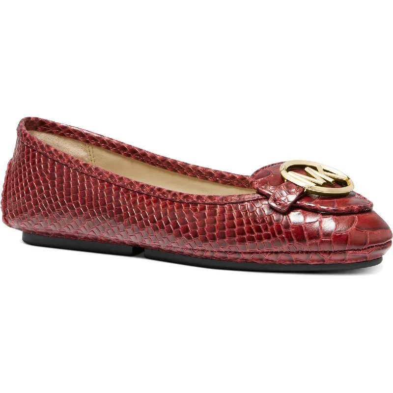 MICHAEL Michael Kors Womens Lillie Leather Embossed Moccasins Skateboarding Sneaker Style MICHAEL Michael Kors Womens Lillie Leather Embossed Moccasins Skateboarding Sneaker Style