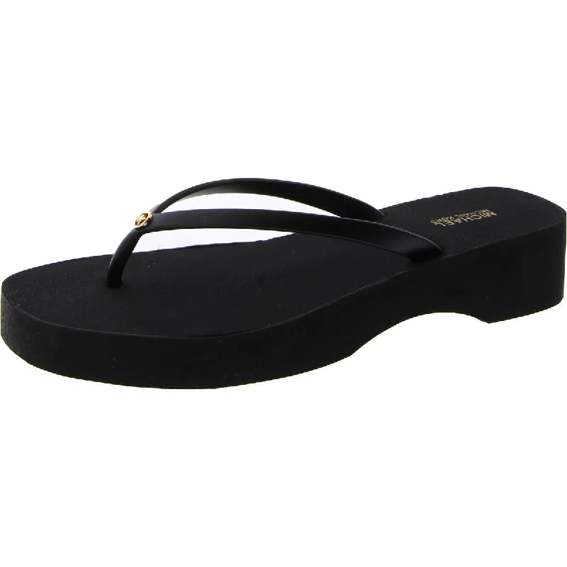 MICHAEL Michael Kors Womens Round toe Wedge heel Thong Sandals Art Deco - Inspired Shoe Look MICHAEL Michael Kors Womens Round toe Wedge heel Thong Sandals Art Deco - Inspired Shoe Look
