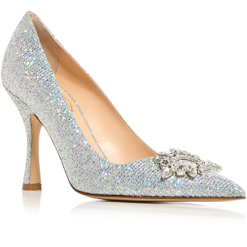 Nalebe Womens Lirum Embellished Pointed Toe Pumps Elastic - Sided Chelsea Look  