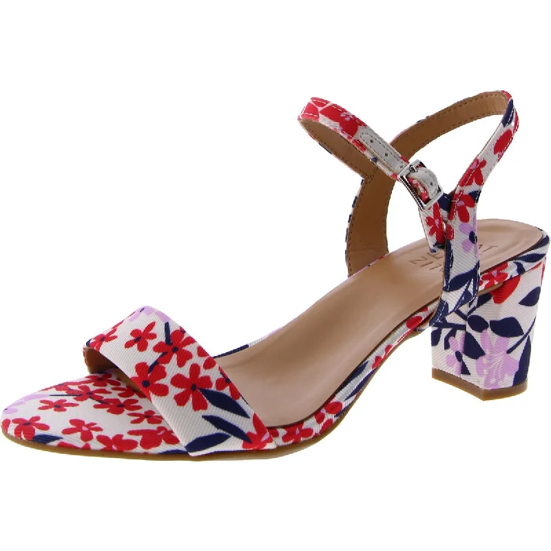 Naturalizer Womens Bristol 4 Floral Ankle Strap Heels Chunky Platform Sneaker Style  