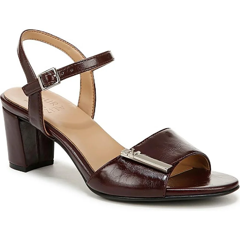 Naturalizer Womens Bristol-Ornament Faux Leather Ankle Strap Block Heel Upcycled Shoe Look Naturalizer Womens Bristol-Ornament Faux Leather Ankle Strap Block Heel Upcycled Shoe Look