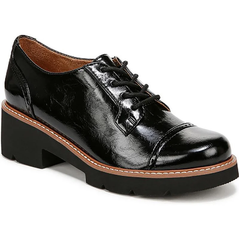 Naturalizer Womens Patent Lace-Up Oxfords Retro Plimsoll Style  