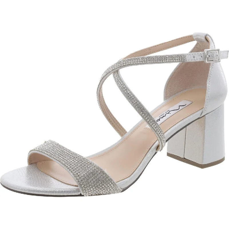 Nina Womens Rhinestones Round toe Strappy Sandals Athleisure Derby Style  