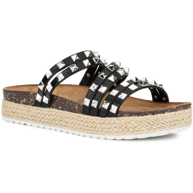 Olivia Miller Womens Amalfi Faux Leather Footbed Flatform Sandals Vintage Oxford Appeal Olivia Miller Womens Amalfi Faux Leather Footbed Flatform Sandals Vintage Oxford Appeal