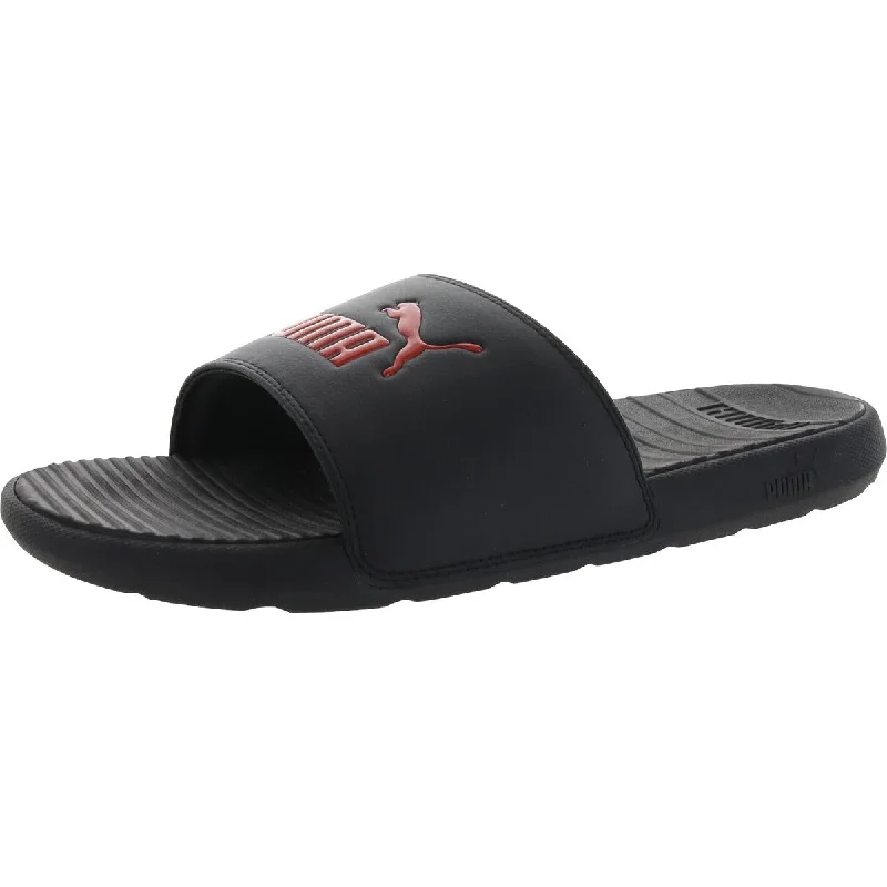 Puma Mens Cool Cat Open Toe Flats Pool Slides Two - Tone Shoe Design  