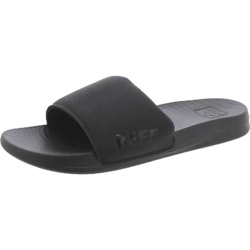 Reef Womens Reef One Slide Slip On Open Toe Pool Slides Memory - Foam Slipper Look  