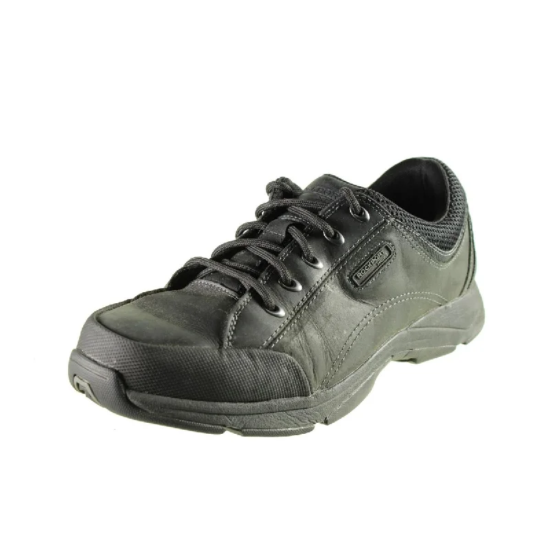 Rockport Mens Chranson Leather Slip Resistant Walking Shoes Comfortable Derby Style  