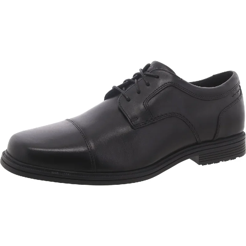 Rockport Mens Taylor Leather Lace Up Oxfords Retro Basketball Sneaker Design  
